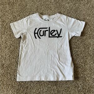 Boys Hurley short sleeve white t shirt tee size 6-7 years